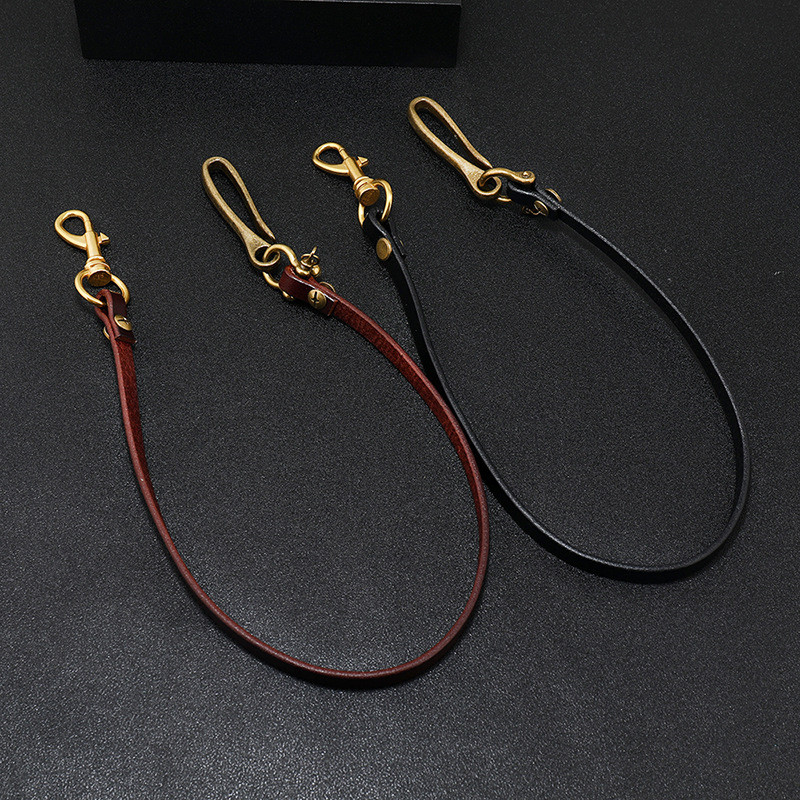 Body Jewelry Retainers - Handmade ยาว Biker รถจักรยานยนต์ Trucker สีน้ําตาล