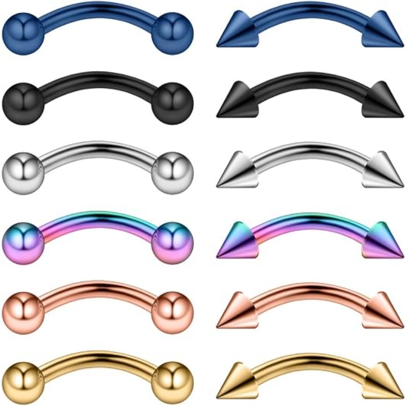 12 ชิ้น 16G แหวนเจาะร่างกาย สแ - Body Jewelry Surgical Steel บทวิจารณ์และราคา