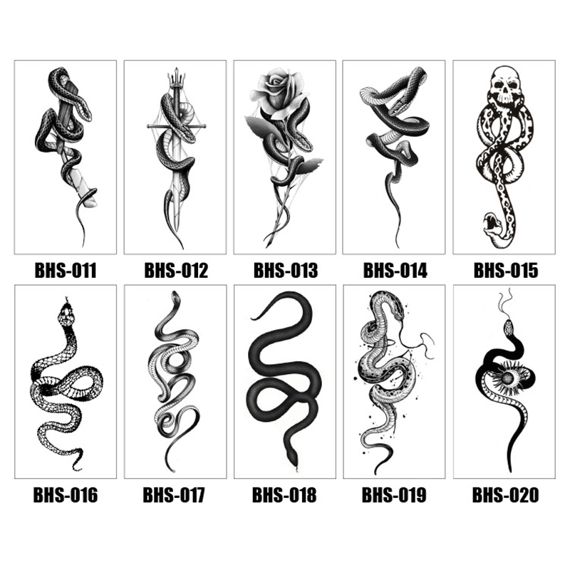 1ชิ้นสมจริงงูรอยสักชั่วคราวแขน - Body Jewelry Retainers บทวิจารณ์และราคา