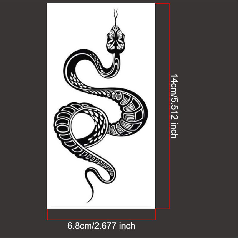 1ชิ้นสมจริงงูรอยสักชั่วคราวแขน - Body Jewelry Retainers บทวิจารณ์และราคา