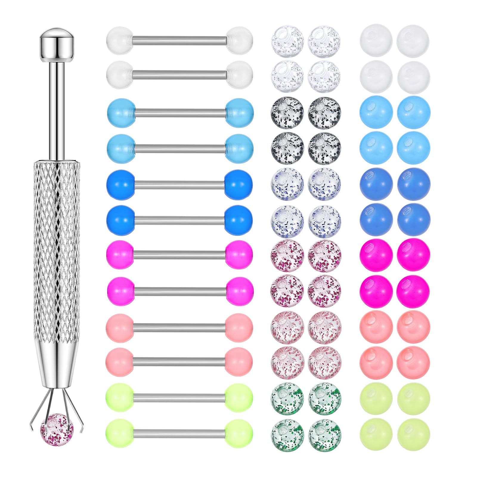 12PCS Barbell Nipple Rings ลูก - Body Jewelry Replacement Ball บทวิจารณ์และราคา