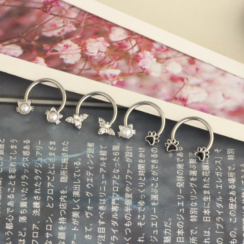 แหวนเจาะจมูก 16G แบบวงแหวน ทำจ - Body Jewelry Surgical Steel บทวิจารณ์และราคา
