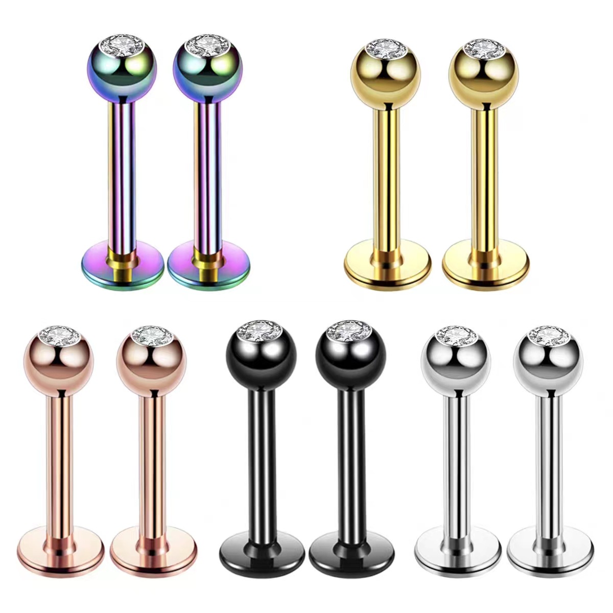 จิวเจาะริมฝีปาก/กระดูกอ่อน/หู/ - Body Jewelry Surgical Steel บทวิจารณ์และราคา