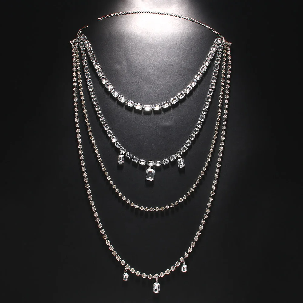 แวววาว rhinestone ยาวพู่โซ่หลั - Body Jewelry Retainers บทวิจารณ์และราคา