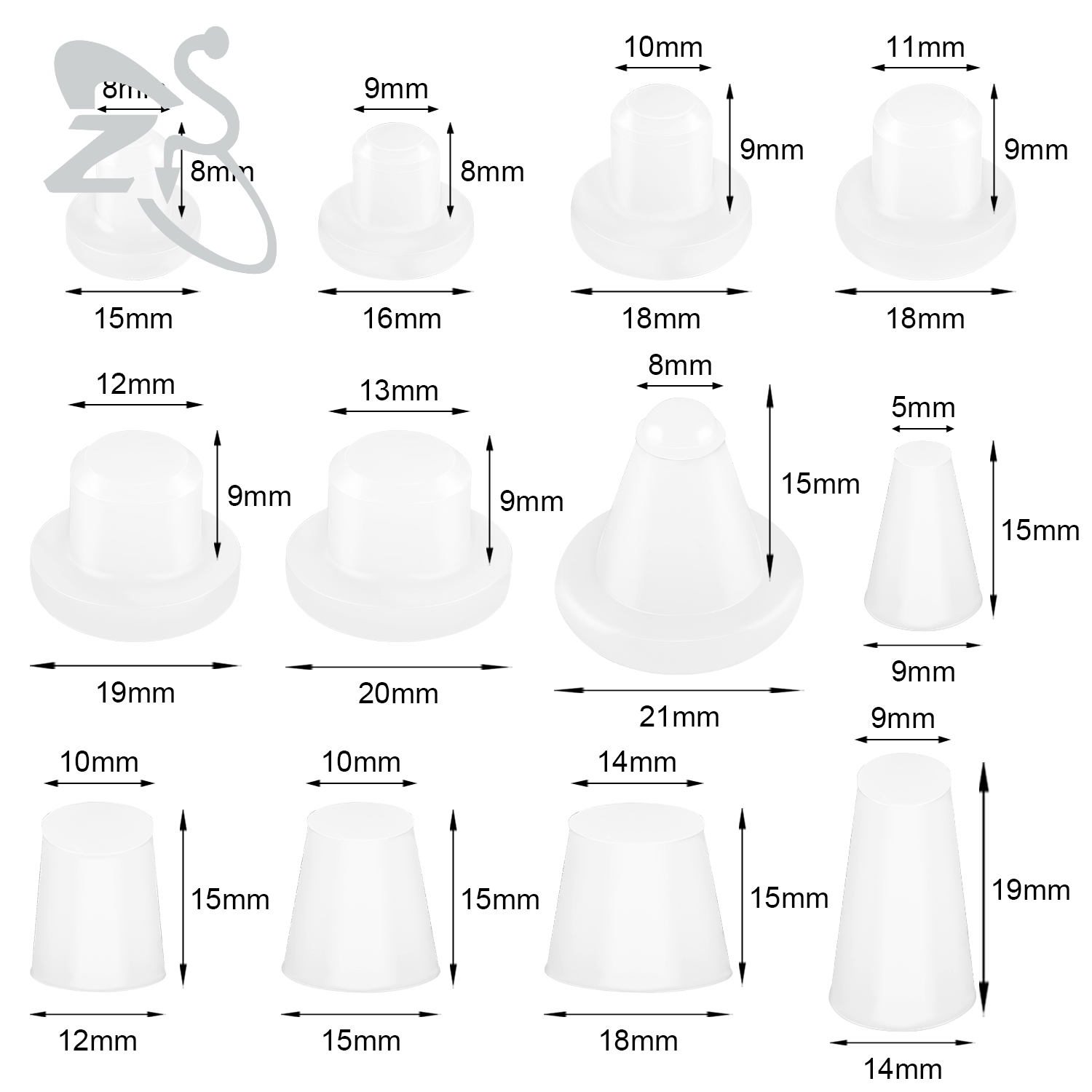 ZS 1PC ซิลิโคนปุ่ม Shaper Bell - Body Jewelry Repair บทวิจารณ์และราคา