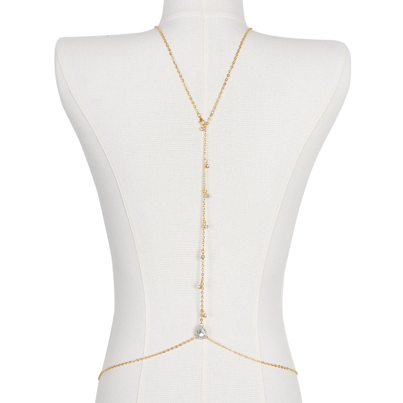 เจ้าสาวBackless Rhinestone Wat - Body Jewelry Necklace บทวิจารณ์และราคา