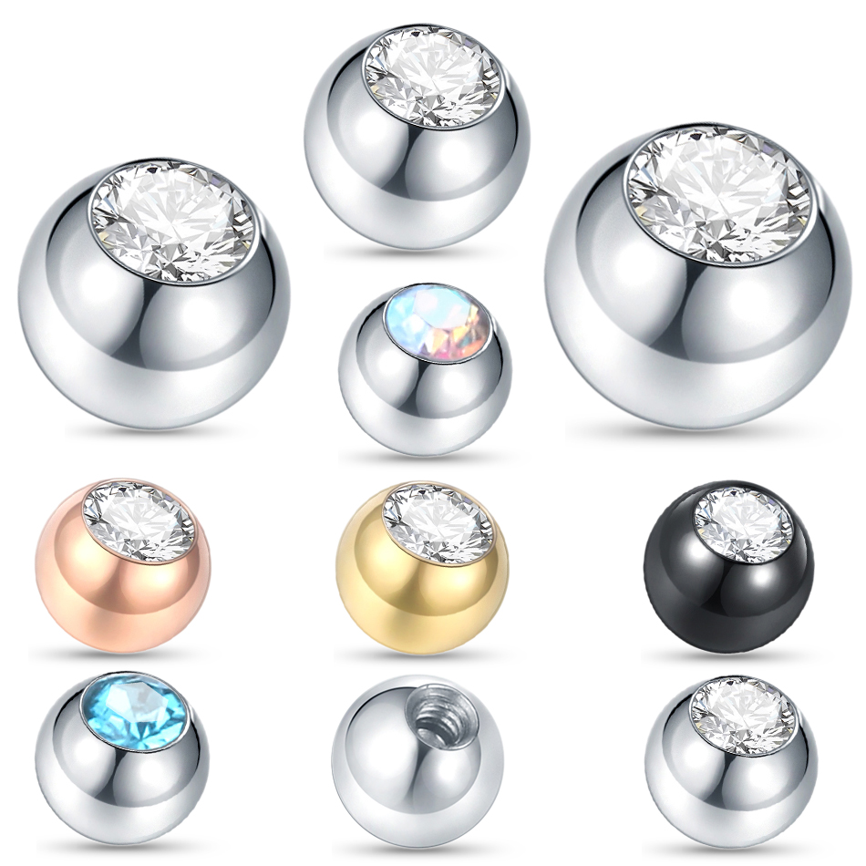 10PC สแตนเลสสกรูลูกเปลี่ยนสำหร - Body Jewelry Replacement Ball บทวิจารณ์และราคา